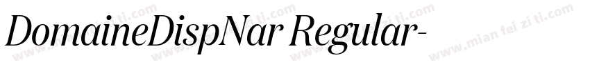 DomaineDispNar Regular字体转换